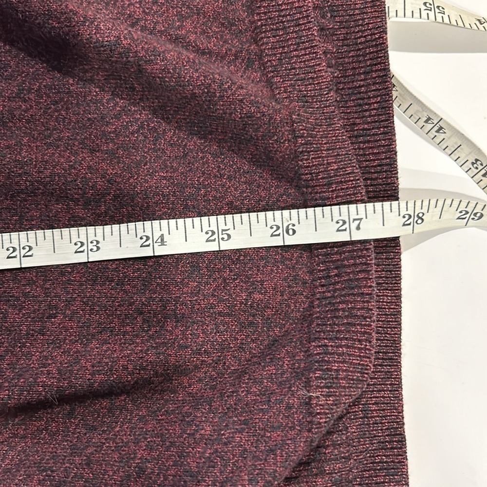 Men's Pierre Cardin V-Neck Sweater Heathered Burgundy Size US L - Picture 6 of 7